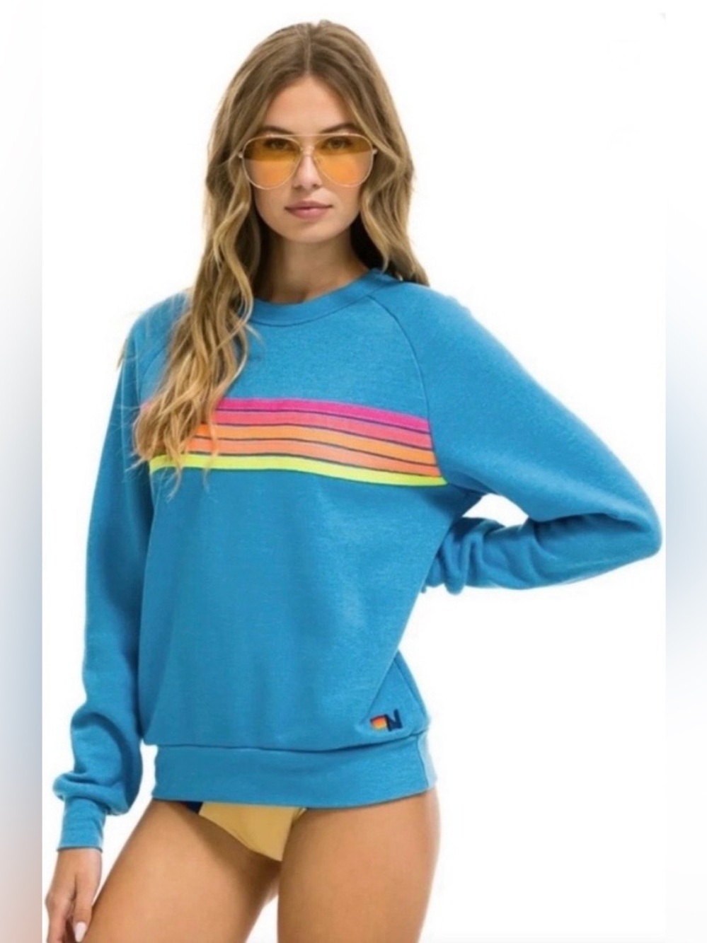 Aviator Nation 5 Stripe Crewneck Sweatshirt - Picture 11 of 16